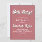 エレガントレトロ70s Groovyベビーモダンシャワー 招待状 (正面)