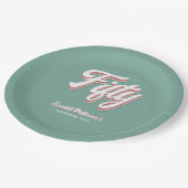 エレガントレトロ70s Groovy 50ユニーク誕生日 ペーパープレート (アングル)