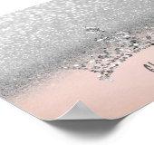 エレガントレンディーシルバーグリッターティアラ ポスター (角)