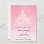 エレガントレースのようブライダルガウングラデーションピンク シーズンカード (正面)