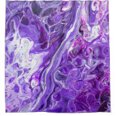 エレガントレースアゲート7 -ウルトラバイオレットパープル シャワーカーテン (正面)