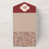 エレガントレースフローラ中国の結婚の オールインワン招待状 (外側)