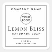 エレガントロカスタムゴ正方形の製品ラベル スクエアシール (正面)