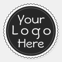 エレガントロゴはこちらクラシック円印 ラウンドシール