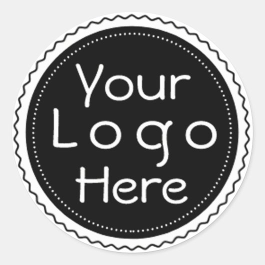 エレガントロゴはこちらクラシック円印 ラウンドシール (正面)
