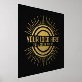 エレガントロゴはこちら金ゴールド 箔ポスター (レイダウン)