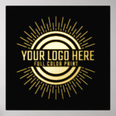 エレガントロゴはこちら金ゴールド 箔ポスター (正面)