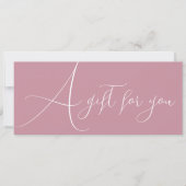 エレガントロゴ付きフェミニンピンク 招待状 (正面)