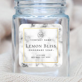 エレガントロゴ白縁ど大理石製品ラベル スクエアシール