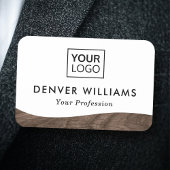 エレガントロゴ茶色の木目の波を白縁どに追加 名札