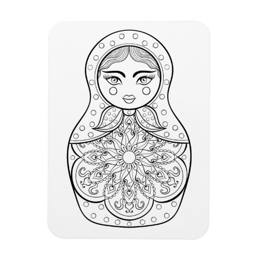 エレガントロシアの人形 マグネット (縦)
