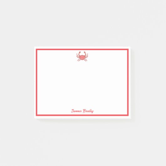 エレガントロブスターパーソナライズされた ポストイット (正面)