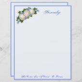 & エレガントロマンティックブルーフローラホワイトローズ (正面/裏面)