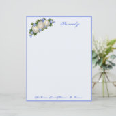 & エレガントロマンティックブルーフローラホワイトローズ (スタンド正面)