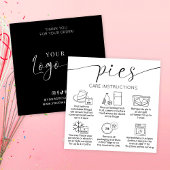 エレガントロミニマルゴ焼いたパイの気に指示 スクエア名刺