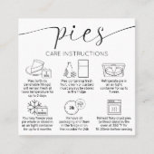 エレガントロミニマルゴ焼いたパイの気に指示 スクエア名刺 (正面)