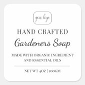 エレガントロモダンゴ手作りSoapラベルの追加 スクエアシール (正面)