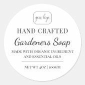 エレガントロモダンゴ手作りSoapラベルの追加 ラウンドシール (正面)