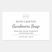 エレガントロモダンゴ手作りSoapラベルの追加 長方形シール (正面)