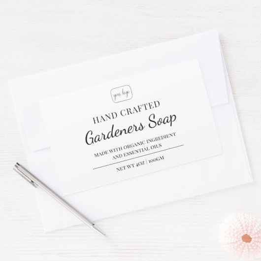 エレガントロモダンゴ手作りSoapラベルの追加 長方形シール (封筒)