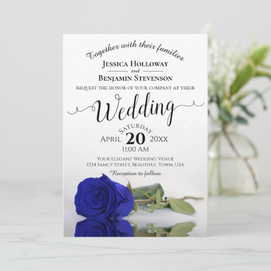 エレガントロング王室の・バラ結婚ズ 招待状 (スタンド正面)