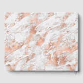 エレガントローズゴールドホワイトマーブルウェディングゲストブー ゲストブック (裏面)