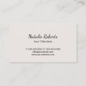 エレガントロータフラワーモダンブラックサロン&スパ 名刺 (裏面)