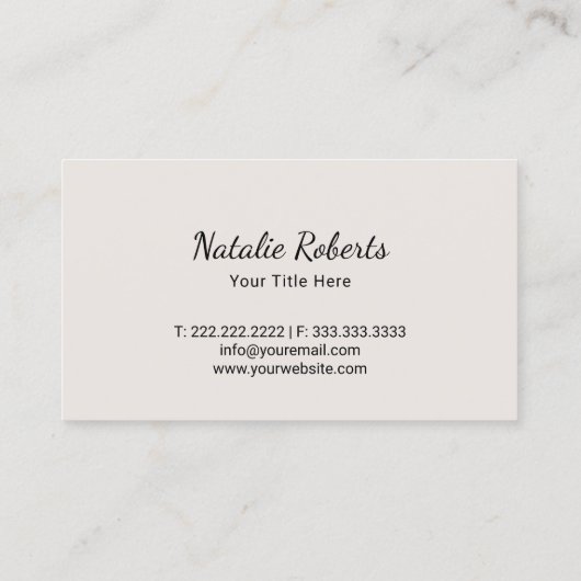 エレガントロータフラワーモダンブラックサロン&スパ 名刺 (裏面)