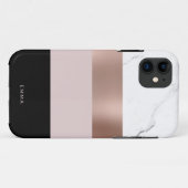 エレガントローパーソナライズされたズ金ゴールド白大理石 Case-Mate iPhoneケース (裏面(横))