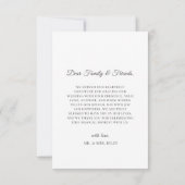 エレガントワイルドフラワーフローラウォーター結婚カラー サンキューカード (裏面)