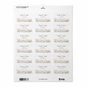 エレガントワイルドフラワー水結婚色のアドレス ラベル (フルシート)