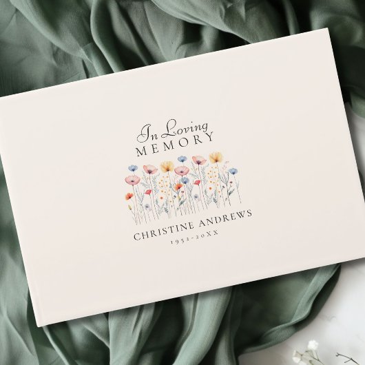 エレガントワイルドフラワー「愛する記憶の中で」葬儀 ゲストブック