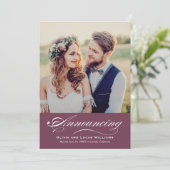 エレガントワインスク結婚リプトの写真婚 案内状 (スタンド正面)