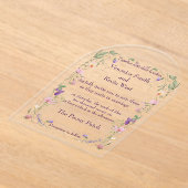 エレガントワ澄んル結婚アクリル アクリル招待状 (レイダウン)