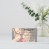 エレガントヴァージンクラシックメアリー&チャイルド金ゴールド教会 名刺 (スタンド正面)