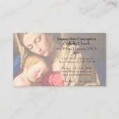 エレガントヴァージンクラシックメアリー&チャイルド金ゴールド教会 名刺 (正面)