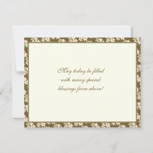 エレガントヴァージンメアリー金ゴールドマリアンクロスリリー カード (裏面)