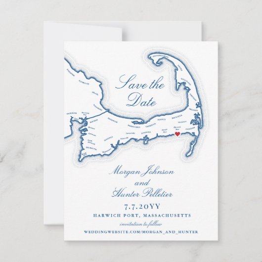 エレガントヴィシュメアビーチク結婚ラブ セーブザデート (正面)