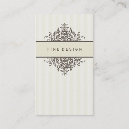 エレガントヴィンテージかわいらし美しいルネッサンスアイボリー 名刺 (正面)