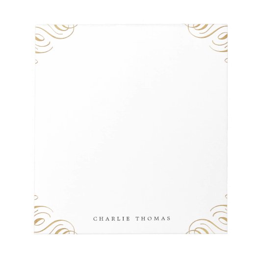 エレガントヴィンテージが盛んパーソナライズされたな文房具 ノートパッド (正面)