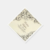 エレガントヴィンテージが結婚紙のナプキンを飾る スタンダードカクテルナプキン (角)