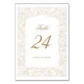 エレガントヴィンテージつる植物縁ど枠 テーブルナンバー (裏面)