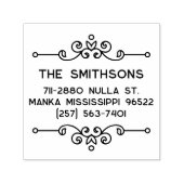 エレガントヴィンテージのフパーソナライズされたライ名アドレス セルフインキングスタンプ (デザイン)