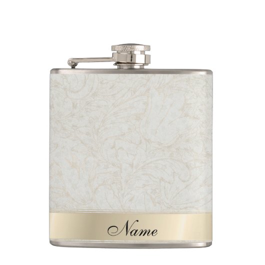 エレガントヴィンテージの優しいフローラのユーザー名 フラスク (正面)