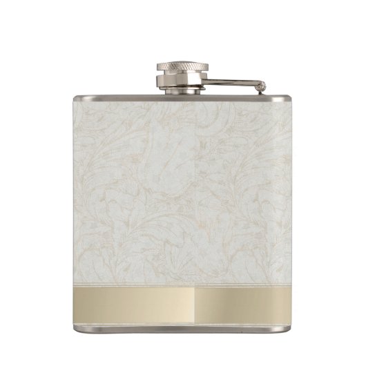 エレガントヴィンテージの優しいフローラのユーザー名 フラスク (裏面)