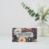 エレガントヴィンテージの花の背景 名刺 (スタンド正面)