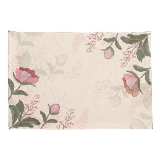 エレガントヴィンテージの花 枕カバー (裏面-右)