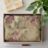 エレガントヴィンテージの金ゴールド壷のバラ 薄葉紙 (ギフト)