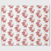 エレガントヴィンテージアカシカ ラッピングペーパー (フラット)