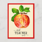 エレガントヴィンテージアップル最高の先生エバー ポストカード (正面)